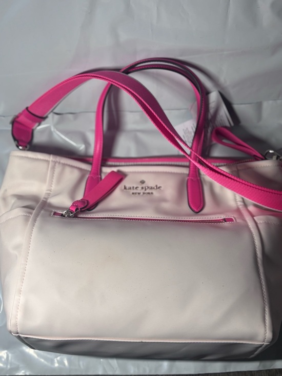 kate spade Handbags - kate spade Pale Pink Tote with Hot Pink Trim